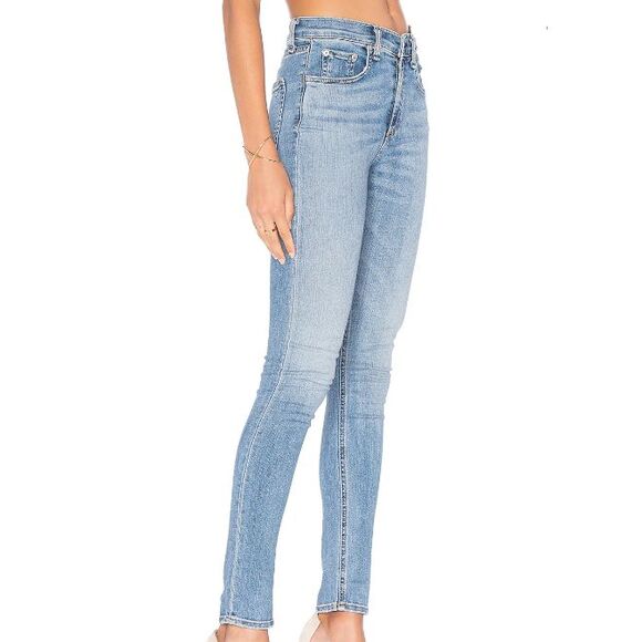 Rag & Bone Freemont‎ Skinny Jeans Women’s 25 Blue High Rise Stretch Denim - Picture 1 of 10